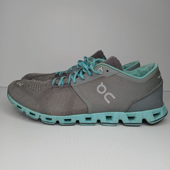 On Cloud X Flexible Lace Up Mesh Running Sneakers Shoes Teal Women's Size US 10 - Picture 3 of 12